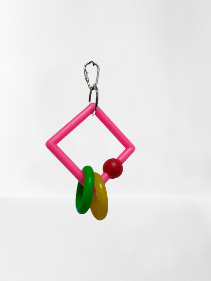 Pets Club Plastic  Bird Toy With Bell H-15 Cm, W 10 Cm.