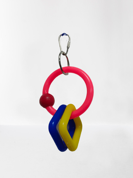 Pets Club Plastic  Bird Toy With Bell H-15 Cm, W 10 Cm.