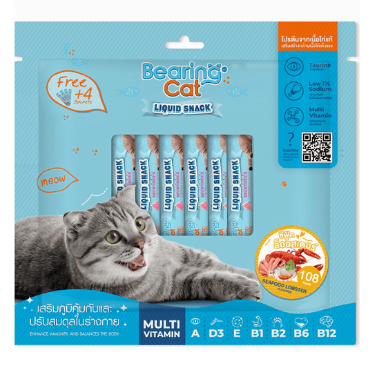 Bearing Cat Liquid Snack Seafood Lobster (16+4 sachets)
