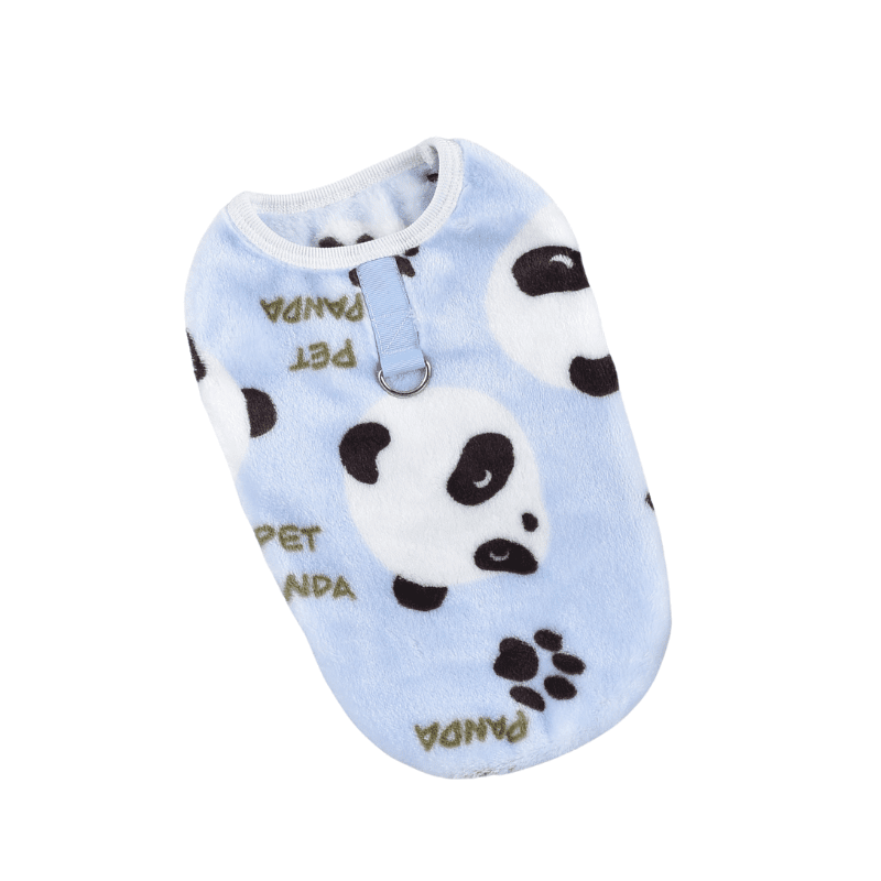 Hong Pet Flannel Print Vest - Blue