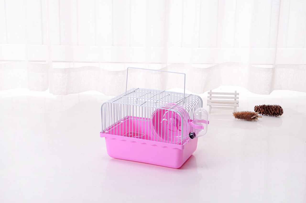 Pets Club Hamster Cage With Running Wheels,Water Bottle & Food Feeder-31*24*17Cm