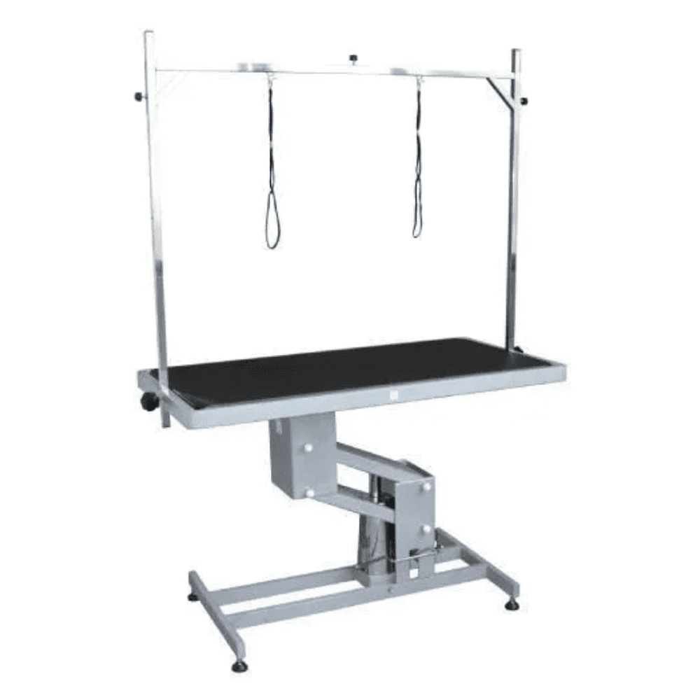 Aeolus Hydraulic Lifiting Table With  Overhead Arm, Black Single Side Top (126*65*51.5--101cm)