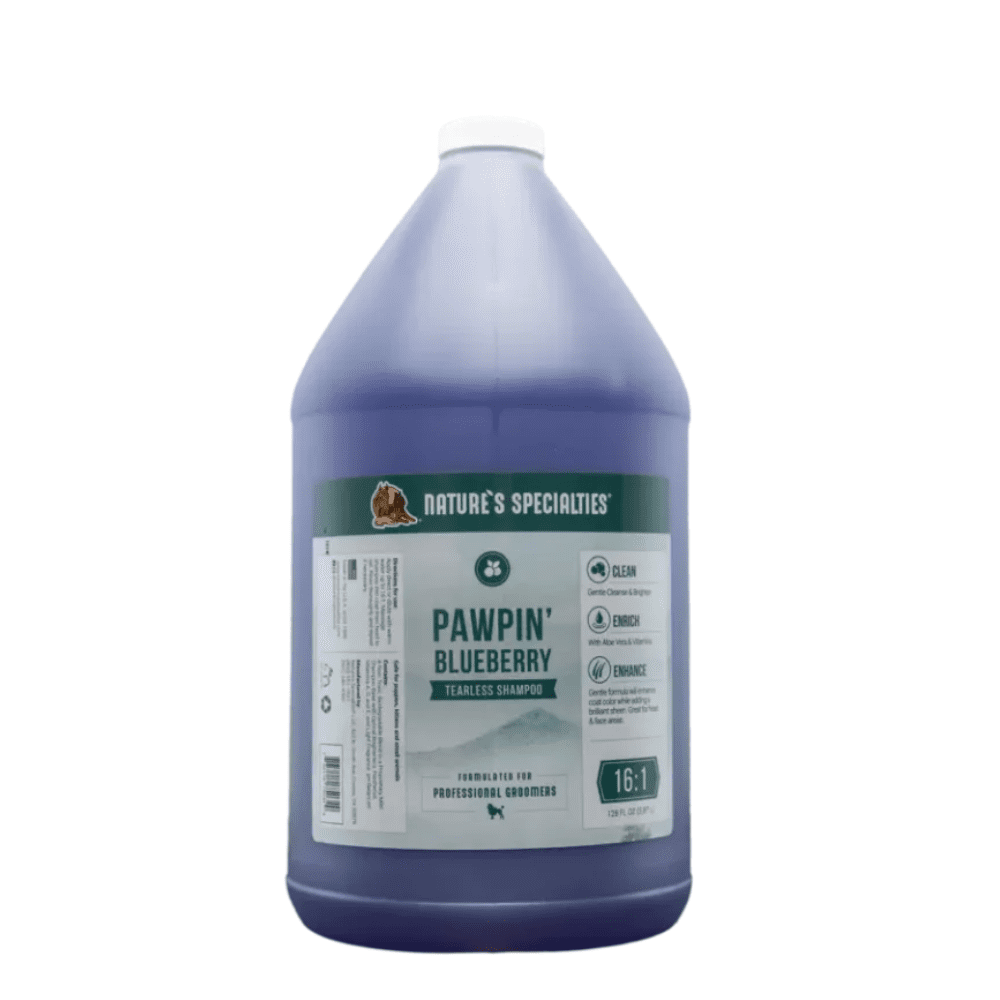 Natures Specialties Pawpin Blueberry Tearless Shampoo Gallon For Dogs &amp; Cats-3.8L