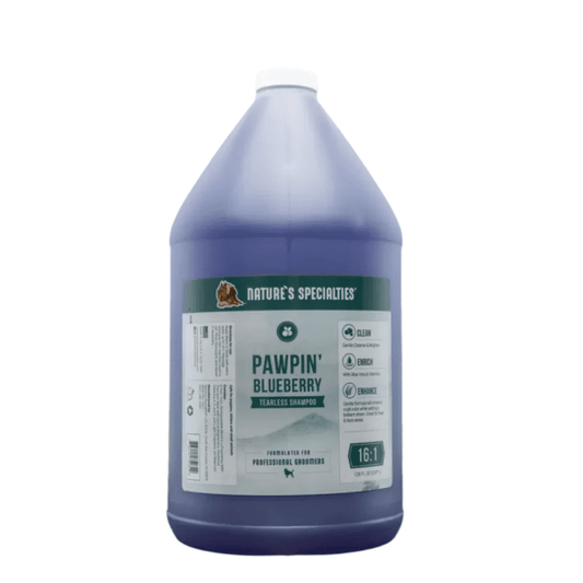 Natures Specialties Pawpin Blueberry Tearless Shampoo Gallon For Dogs &amp; Cats-3.8L