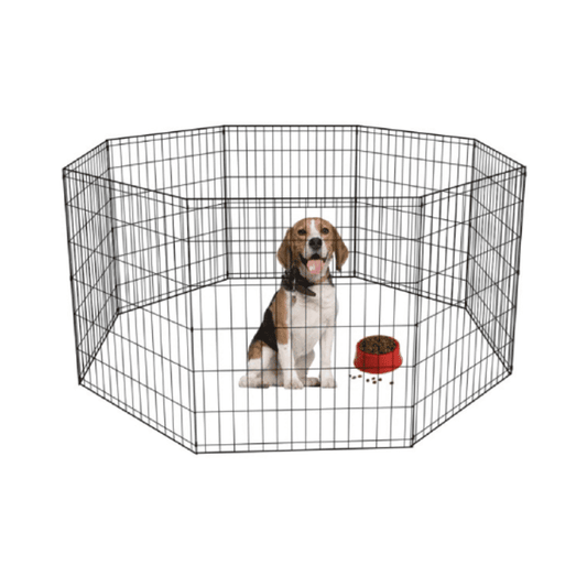 Cozy Paws Metal Foldable Pet Play Pen With Door (8 Panels)-61*91 Cm