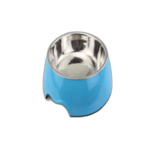 Melamine Blue Stainless Steel Bowl With Anti-Slip Circle On The Bottom,Volume:160 ml,Size:12*12*4.5 Cm