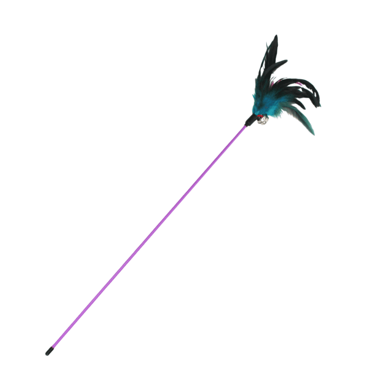 Its Meow Interactive Cat Toy Feather Stick With Bell - 61Cm  (Mixed Colors)
